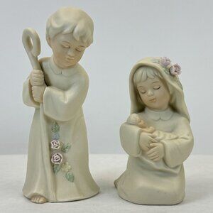 Vintage Homco 1992 Nativity Figurines Mizuno Porcelain Joseph Mary Baby Jesus